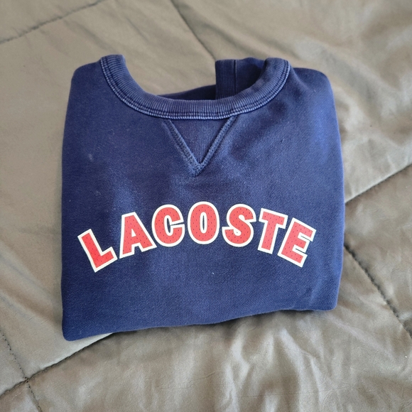 Lacoste Kids Navy Blue Logo Sweater - Picture 1 of 4